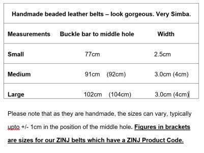 Belts sizing guide